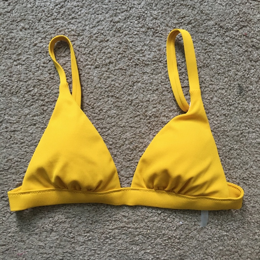 3/$20 Yellow Triangle swimsuit top